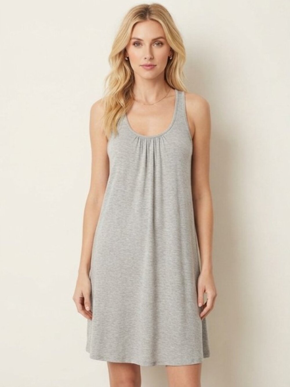NWOT Isaac Mizrahi Intimates Chemise Heather Gray Sz M